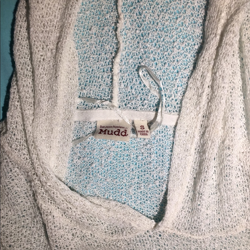 White cropped knit sweater - Picture 3 of 3